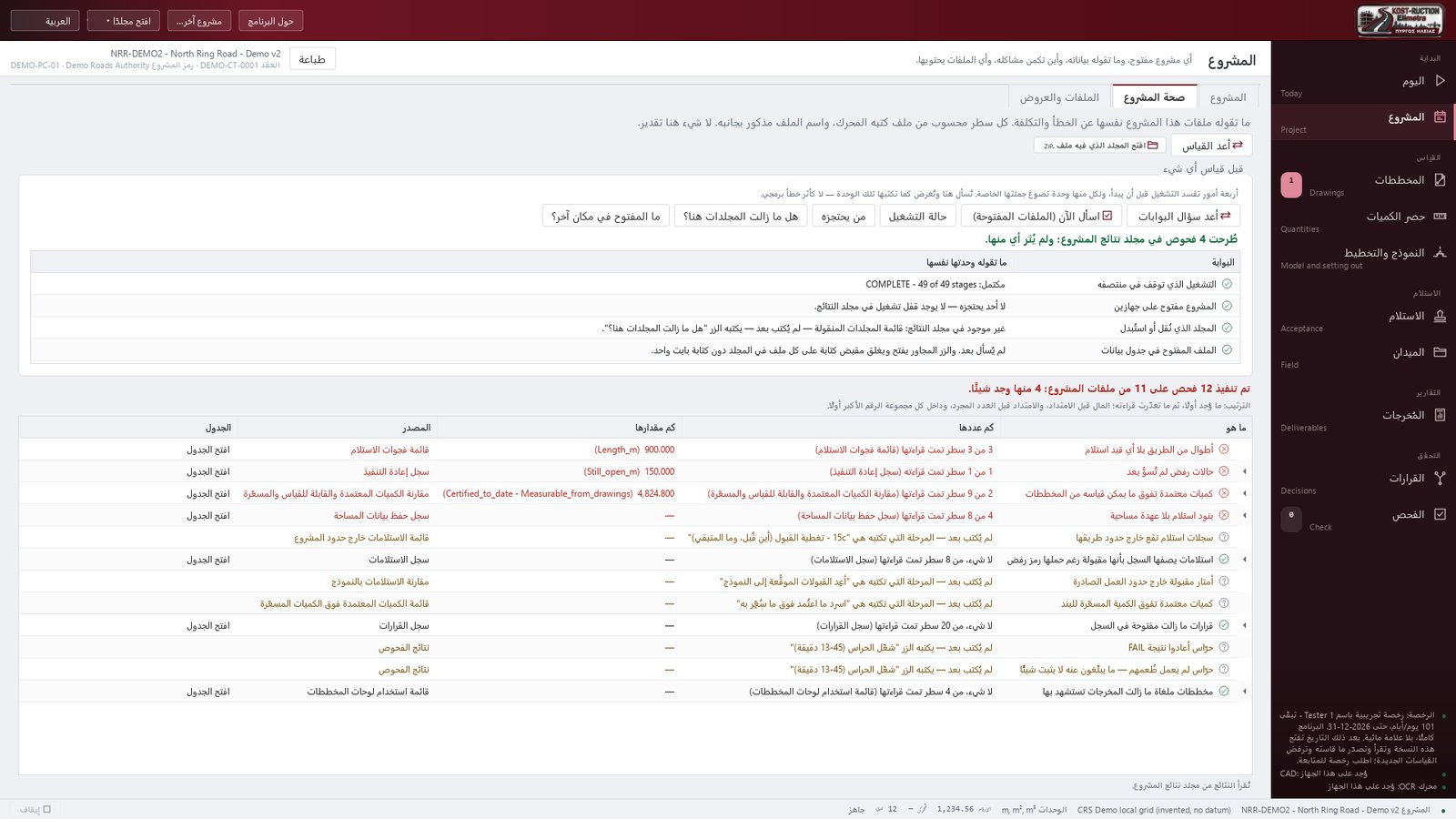 المشروع - أي مشروع مفتوح، وما تقوله بياناته، وأين تكمن مشاكله، وأي الملفات يحتويها.